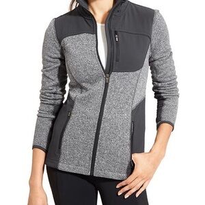 Athleta Truckee Zip-Up Jacket in Flint Grey Heather - Size Small